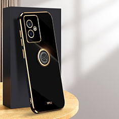 Coque Ultra Fine Silicone Souple Housse Etui avec Support Bague Anneau Aimante Magnetique XL1 pour Huawei Honor 100 5G Noir