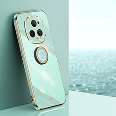 Coque Ultra Fine Silicone Souple Housse Etui avec Support Bague Anneau Aimante Magnetique XL1 pour Huawei Honor Magic5 Ultimate 5G Vert