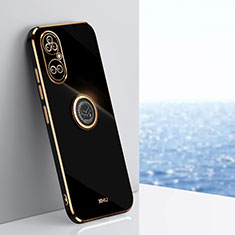 Coque Ultra Fine Silicone Souple Housse Etui avec Support Bague Anneau Aimante Magnetique XL1 pour Huawei P50 Pro Noir