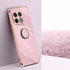 Coque Ultra Fine Silicone Souple Housse Etui avec Support Bague Anneau Aimante Magnetique XL1 pour OnePlus 10 Pro 5G Violet Clair