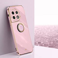 Coque Ultra Fine Silicone Souple Housse Etui avec Support Bague Anneau Aimante Magnetique XL1 pour OnePlus 11 5G Violet Clair