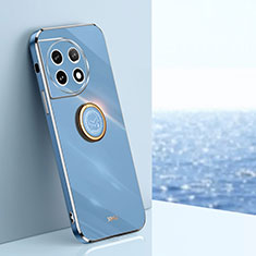 Coque Ultra Fine Silicone Souple Housse Etui avec Support Bague Anneau Aimante Magnetique XL1 pour OnePlus 11R 5G Bleu