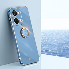 Coque Ultra Fine Silicone Souple Housse Etui avec Support Bague Anneau Aimante Magnetique XL1 pour OnePlus Ace 2V 5G Bleu