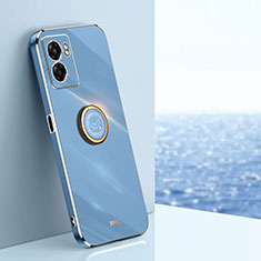 Coque Ultra Fine Silicone Souple Housse Etui avec Support Bague Anneau Aimante Magnetique XL1 pour OnePlus Nord N20 SE Bleu