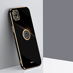 Coque Ultra Fine Silicone Souple Housse Etui avec Support Bague Anneau Aimante Magnetique XL1 pour Samsung Galaxy A22 5G Noir