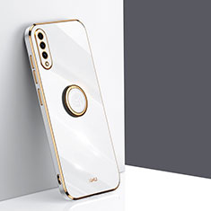 Coque Ultra Fine Silicone Souple Housse Etui avec Support Bague Anneau Aimante Magnetique XL1 pour Samsung Galaxy A30S Blanc