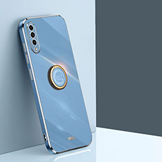 Coque Ultra Fine Silicone Souple Housse Etui avec Support Bague Anneau Aimante Magnetique XL1 pour Samsung Galaxy A30S Bleu