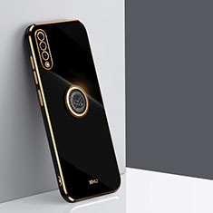 Coque Ultra Fine Silicone Souple Housse Etui avec Support Bague Anneau Aimante Magnetique XL1 pour Samsung Galaxy A30S Noir