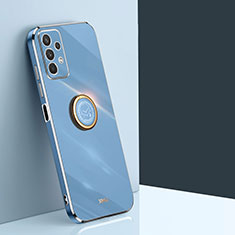Coque Ultra Fine Silicone Souple Housse Etui avec Support Bague Anneau Aimante Magnetique XL1 pour Samsung Galaxy A32 5G Bleu