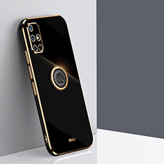 Coque Ultra Fine Silicone Souple Housse Etui avec Support Bague Anneau Aimante Magnetique XL1 pour Samsung Galaxy A51 4G Noir