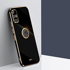 Coque Ultra Fine Silicone Souple Housse Etui avec Support Bague Anneau Aimante Magnetique XL1 pour Samsung Galaxy A71 5G Noir