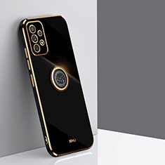 Coque Ultra Fine Silicone Souple Housse Etui avec Support Bague Anneau Aimante Magnetique XL1 pour Samsung Galaxy A73 5G Noir