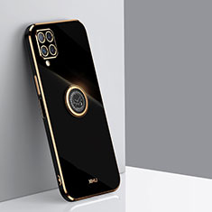 Coque Ultra Fine Silicone Souple Housse Etui avec Support Bague Anneau Aimante Magnetique XL1 pour Samsung Galaxy M12 Noir