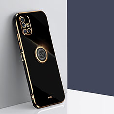 Coque Ultra Fine Silicone Souple Housse Etui avec Support Bague Anneau Aimante Magnetique XL1 pour Samsung Galaxy M51 Noir