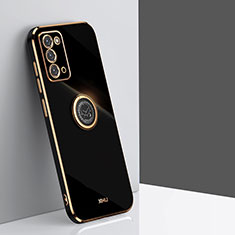 Coque Ultra Fine Silicone Souple Housse Etui avec Support Bague Anneau Aimante Magnetique XL1 pour Samsung Galaxy Note 20 5G Noir
