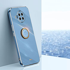 Coque Ultra Fine Silicone Souple Housse Etui avec Support Bague Anneau Aimante Magnetique XL1 pour Xiaomi Mi 10i 5G Bleu