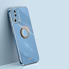 Coque Ultra Fine Silicone Souple Housse Etui avec Support Bague Anneau Aimante Magnetique XL1 pour Xiaomi Mi 13 Lite 5G Bleu