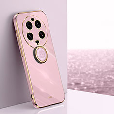Coque Ultra Fine Silicone Souple Housse Etui avec Support Bague Anneau Aimante Magnetique XL1 pour Xiaomi Mi 13 Ultra 5G Violet Clair