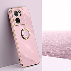 Coque Ultra Fine Silicone Souple Housse Etui avec Support Bague Anneau Aimante Magnetique XL1 pour Xiaomi Mi 13T 5G Violet Clair