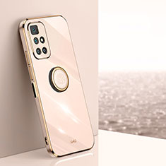 Coque Ultra Fine Silicone Souple Housse Etui avec Support Bague Anneau Aimante Magnetique XL1 pour Xiaomi Redmi 10 (2022) Or