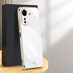 Coque Ultra Fine Silicone Souple Housse Etui avec Support Bague Anneau Aimante Magnetique XL1 pour Xiaomi Redmi 13C Blanc