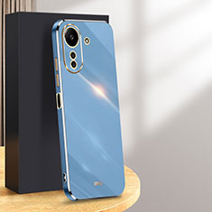 Coque Ultra Fine Silicone Souple Housse Etui avec Support Bague Anneau Aimante Magnetique XL1 pour Xiaomi Redmi 13C Bleu