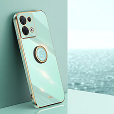 Coque Ultra Fine Silicone Souple Housse Etui avec Support Bague Anneau Aimante Magnetique XL1 pour Xiaomi Redmi Note 13 5G Vert