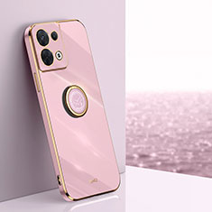 Coque Ultra Fine Silicone Souple Housse Etui avec Support Bague Anneau Aimante Magnetique XL1 pour Xiaomi Redmi Note 13 Pro 5G Violet Clair