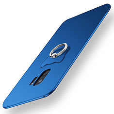 Coque Ultra Fine Silicone Souple Housse Etui avec Support Bague Anneau pour Samsung Galaxy S9 Bleu