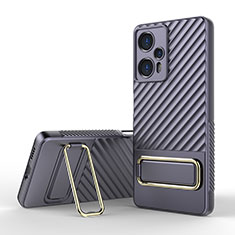 Coque Ultra Fine Silicone Souple Housse Etui avec Support KC1 pour Xiaomi Poco F5 5G Violet Clair