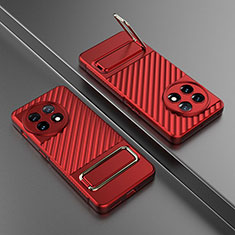 Coque Ultra Fine Silicone Souple Housse Etui avec Support KC3 pour OnePlus 11 5G Rouge