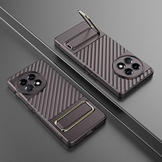 Coque Ultra Fine Silicone Souple Housse Etui avec Support KC3 pour OnePlus 11R 5G Marron