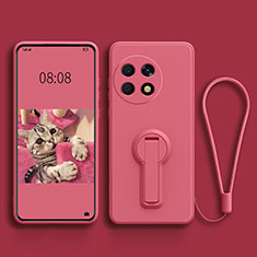Coque Ultra Fine Silicone Souple Housse Etui avec Support pour OnePlus 11 5G Rose Rouge