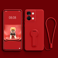 Coque Ultra Fine Silicone Souple Housse Etui avec Support pour OnePlus Nord 3 5G Rouge