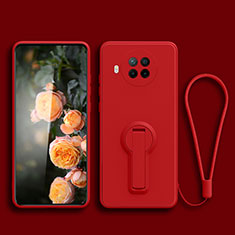Coque Ultra Fine Silicone Souple Housse Etui avec Support pour Xiaomi Mi 10i 5G Rouge