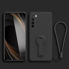 Coque Ultra Fine Silicone Souple Housse Etui avec Support pour Xiaomi Redmi Note 8 (2021) Noir