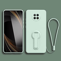 Coque Ultra Fine Silicone Souple Housse Etui avec Support pour Xiaomi Redmi Note 9T 5G Pastel Vert