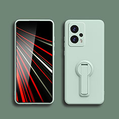 Coque Ultra Fine Silicone Souple Housse Etui avec Support S01 pour Xiaomi Redmi Note 12T Pro 5G Pastel Vert