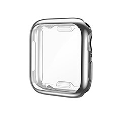 Coque Ultra Fine Silicone Souple Housse Etui S01 pour Apple iWatch 5 40mm Argent