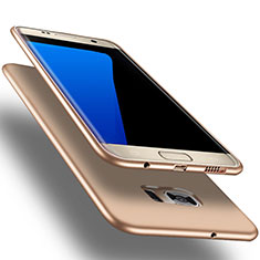 Coque Ultra Fine Silicone Souple Housse Etui S01 pour Samsung Galaxy S7 Edge G935F Or