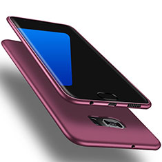 Coque Ultra Fine Silicone Souple Housse Etui S01 pour Samsung Galaxy S7 Edge G935F Violet