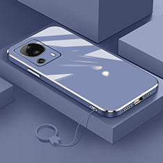 Coque Ultra Fine Silicone Souple Housse Etui S01 pour Xiaomi Mi 13 Lite 5G Gris Lavende