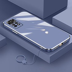 Coque Ultra Fine Silicone Souple Housse Etui S01 pour Xiaomi Redmi Note 11 Pro 4G Gris Lavende