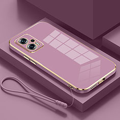 Coque Ultra Fine Silicone Souple Housse Etui S01 pour Xiaomi Redmi Note 11T Pro 5G Violet