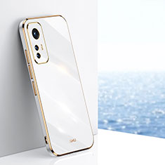 Coque Ultra Fine Silicone Souple Housse Etui S02 pour Xiaomi Mi 12 Pro 5G Blanc
