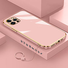 Coque Ultra Fine Silicone Souple Housse Etui S03 pour Apple iPhone 13 Pro Max Or Rose