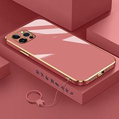 Coque Ultra Fine Silicone Souple Housse Etui S03 pour Apple iPhone 13 Pro Max Rouge
