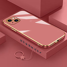 Coque Ultra Fine Silicone Souple Housse Etui S03 pour Apple iPhone 13 Rouge