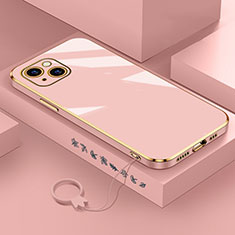 Coque Ultra Fine Silicone Souple Housse Etui S03 pour Apple iPhone 15 Plus Or Rose