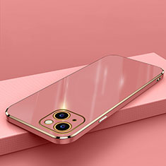 Coque Ultra Fine Silicone Souple Housse Etui S04 pour Apple iPhone 13 Mini Rouge